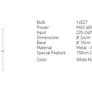 Lustra, Pendul design nordic White - Img 3