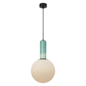 Lustra, Pendul din ceramica turcoaz si sticla Rainbow