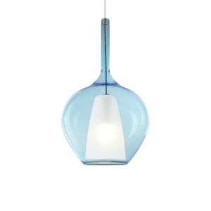 Lustra, Pendul din sticla KALIQUE-1 SP1 D28 AZZURRO