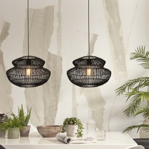 Lustra/Pendul eco din ratan Zanzibar round 40cm, bl 121459 universul-luminii.ro