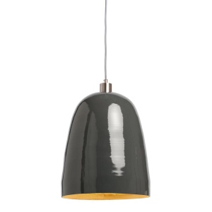 Lustra/ Pendul elegant cu abajur din bambus Saigon gri SAIGON/H/DG 188649 universul-luminii.ro