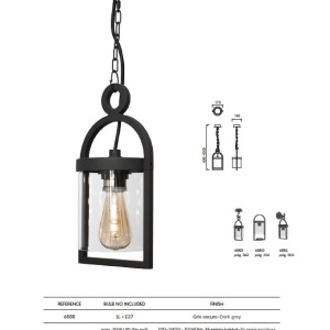 Lustra/Pendul iluminat exterior clasic IP54 MAYA 136019 universul-luminii.ro