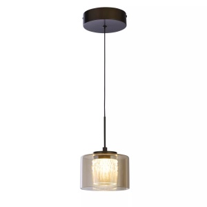 Lustra, Pendul LED bronz cu sticla sampanie Tumblers - Img 2