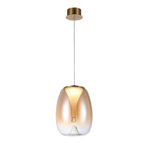 Lustra/Pendul LED design decorativ modern PAMELA 27 amber