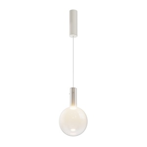 Lustra/Pendul LED design decorativ Nebula 20cm alb