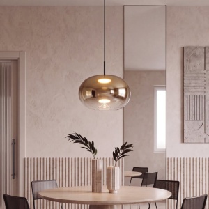 Lustra/Pendul LED design decorativ VITRO auriu/negru