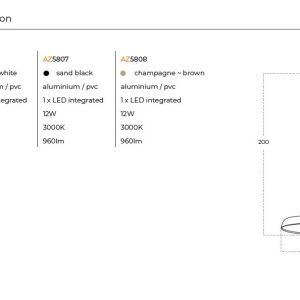 Lustra/Pendul LED modern CLARA 15 alb - Img 3