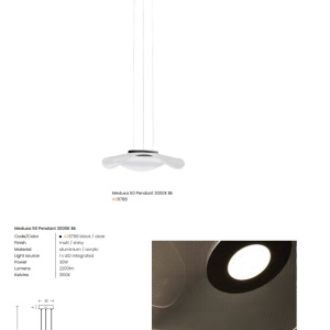 Lustra/Pendul LED modern MEDUSA 50 3000K BK - Img 8