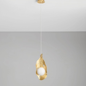 Lustra, Pendul LED otel auriu si sticla MALORY - Img 3