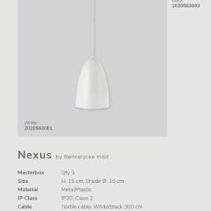 Lustra, Pendul modern design minimalist Nexus 2.0 small, alb 2020563001 DFTP - Img 3