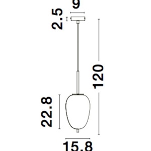Lustra, Pendul modern Lato negru 15,8cm 104419 universul-luminii.ro