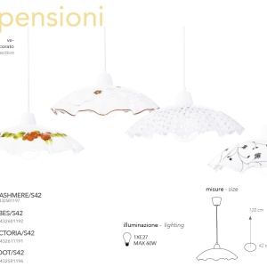 Lustra / Pendul sticla decorativa 42cm RIBES 71479 universul-luminii.ro