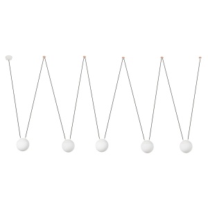 Lustra/Pendul stil minimalist MINE PC SPACE alb 5L