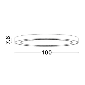 Lustra/Plafoniera LED design slim circular STING Bronz 100cm 121679 universul-luminii.ro