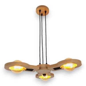 Lustra rustica fabricata manual din lemn YOKO 3L 151319 universul-luminii.ro