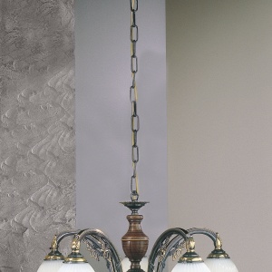 Lustra rustica suspendata cu 5 brate design italian 3800 101769 universul-luminii.ro