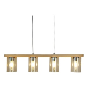 Lustra suspendata clasica fabricata manual din lemn SIENA YELLOW 151399 universul-luminii.ro