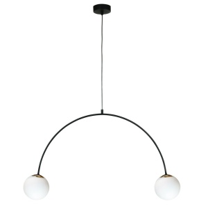 Lustra suspendata cu 2 surse de lumina BOW negru
