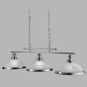 Lustra suspendata design clasic Bistro 3L argintiu satin 2683-3SS SRT - Img 2