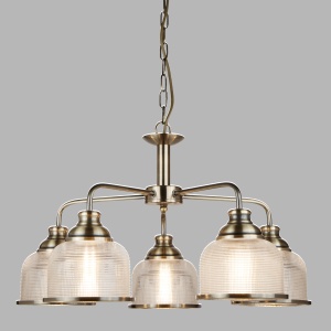 Lustra suspendata design clasic Bistro II 5L alama antique 1685-5AB SRT - Img 2