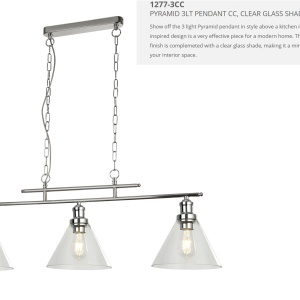 Lustra suspendata design clasic Pyramid crom 1277-3CC SRT 73639 universul-luminii.ro