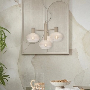Lustra suspendata design decorativ Bologna 4L gradient/alb - Img 2