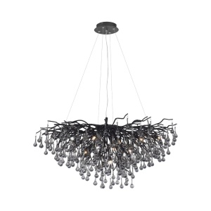 Lustra suspendata design magnific ICICLE negru, 50x100cm