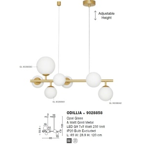 Lustra suspendata design modern decorativ ODILLIA 7L 138849 universul-luminii.ro