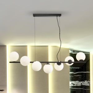 Lustra suspendata design modern Inoa negru/alb - Img 1