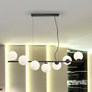 Lustra suspendata design modern Inoa negru/alb - Img 4