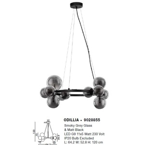 Lustra suspendata design modern ODILLIA 11L 122019 universul-luminii.ro