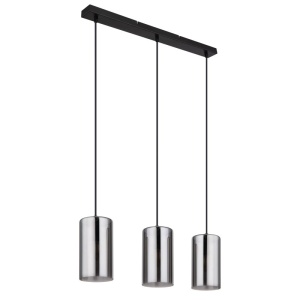 Lustra suspendata design modern Olly negru, fumuriu 134739 universul-luminii.ro
