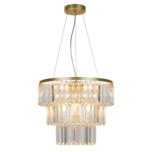 Lustra suspendata design modern Tifanny auriu