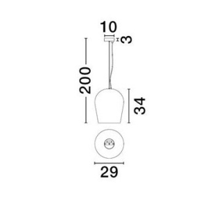 Lustra suspendata din ciment OMIO 29cm 168779 universul-luminii.ro