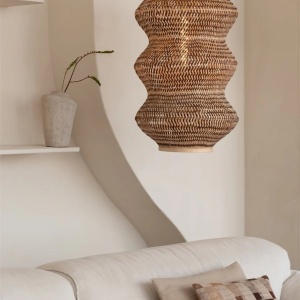 Lustra suspendata Eco, Bambus, Barbados natural/brown, XL 166679 universul-luminii.ro