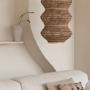 Lustra suspendata Eco, Bambus, Barbados natural/brown, XL 243269 universul-luminii.ro