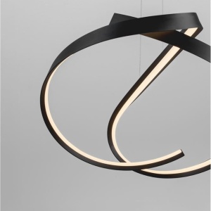 Lustra suspendata LED CCT OLIA aluminiu negru - Img 5