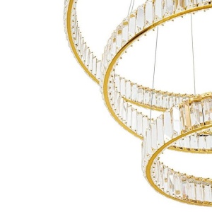 Lustra suspendata LED design ambiental Ring TRIPLES auriu - Img 5