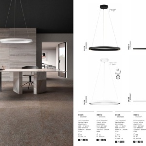 Lustra suspendata LED design circular DEOS negru NVL-9030894 - Img 8