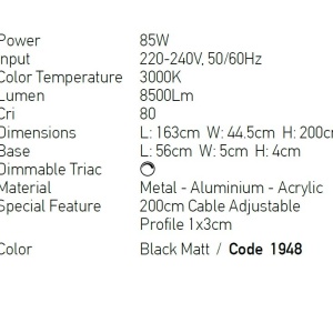 Lustra suspendata LED design liniar Pendant light - Img 2