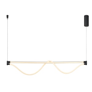 Lustra suspendata LED design minimalist FUGAZ negru MA-8951