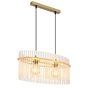 Lustra suspendata, Metal Auriu Mat, Sticla Opaca, GORLEY 15698H3M GL 247399 universul-luminii.ro