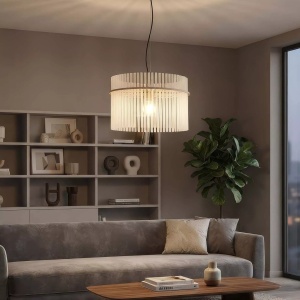 Lustra suspendata metal sand, tije din sticla Swizzle