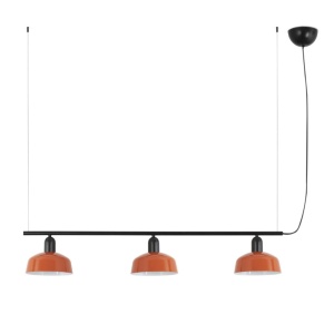Lustra suspendata metal TATAWIN S 3L negru, orange