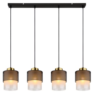 Lustra suspendata OLGA 4L negru/satin - Img 5
