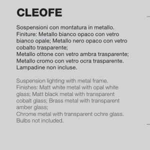 Lustra suspendata, Pendul CLEOFE ambra, alb, cobalt sau ecru 230219 universul-luminii.ro