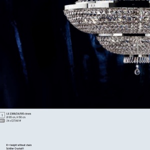 Lustra suspendata XXL cristal Schöler design de lux Sheraton 120cm, chrome 96469 universul-luminii.ro