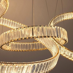 Lustra XXL suspendata LED design ambiental Ring LINE 8 auriu 222229 universul-luminii.ro