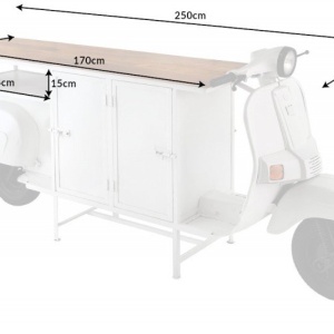 Masa bar design unicat Scooter 250cm - Img 9