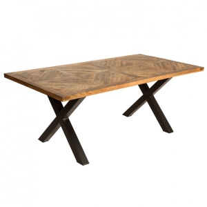 Masa design industrial Infinity Home 160cm, mango natur A-39286 VC